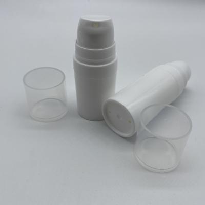 China New Round 5ml 10ml 15ml PP Small Cosmetic White Round 5ml 10ml 15ml PP Cream Cosmetic Packaging Bottle Pump Bottle / Eye Cream for sale