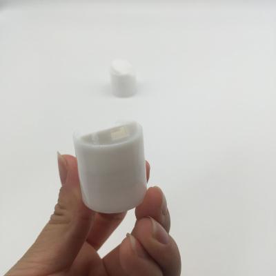 China Non spill factory 24/410 pp recycle plastic white disc cap/24mm neck press top caps for hand wash pet bottle for sale