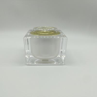 China Non puddle new luxury acrylic 50g jar eco friendly hot sale for skin care cosmetic packaging in stock for sale