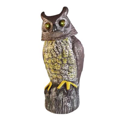 China Outdoor+Indoor Owl Decoy Bird Scarer Solar Powered Plastic Owl Decoy Keep Hawks Hoard Birds Away for sale