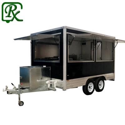 China Mobile vegetable processing plant fast food truck trailer cart price for sale