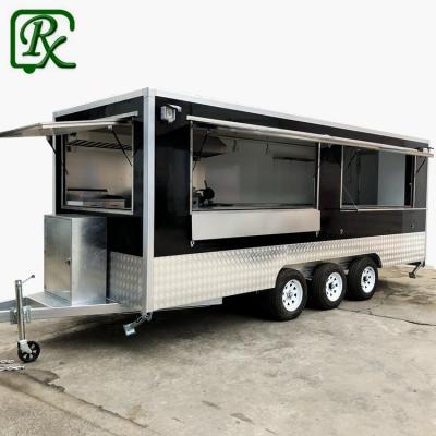 China Vegetable processing factory galvanized food trailer for sale most well-designed fryer chicken griddle food cart mobile food truck for sale