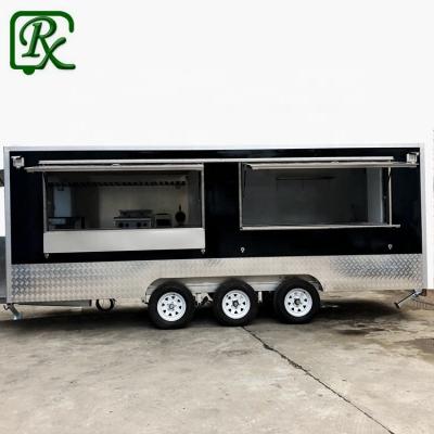 China Vegetable processing factory folding hamburger food cart trailer cabinets food trucks and trailers for sale