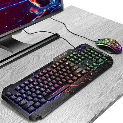 China Classic vintage foreign trade shine D620 slot light key USB cable management simulation keyboard and mouse customization and retro mouse set for sale