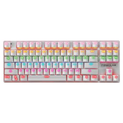 China Cheap Keyboard 87 Green Keypad Low Price Gaming Keyboard Green Axle Wired Keyboard for sale