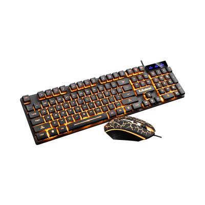 China Wholesale gaming mouse numeric keypad computer peripherals slot km320 keyboard mouse cable luminous electronics for sale