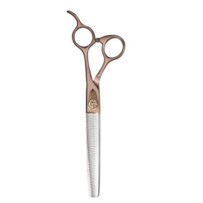 China Stocked Pet SUS440C Dog Thinner Scissors 7.5 Inch Pet Hair Cleaning Scissors for sale