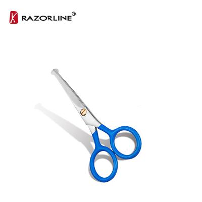 China Sustainable Safety Round Tip Blue Scissors With Plastic Handle Low Price For Sale for sale