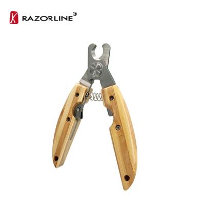 China Viable Pet Nail Clippers Razorline Stainless Steel Pet Scissors With Wooden Handle Dog Nail Clippers Pet Nail Trimmers for sale