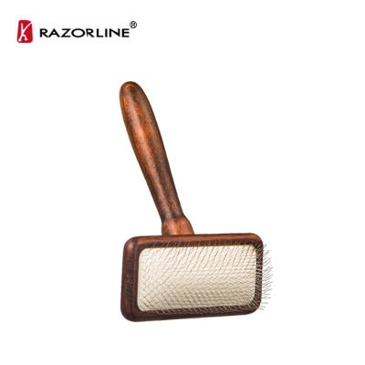 China Dog and Cat Brush Viable Pet Slicker Brush Dog and Cat Grooming Self-Cleaning Dematting Detangling Brushes for Dogs for sale