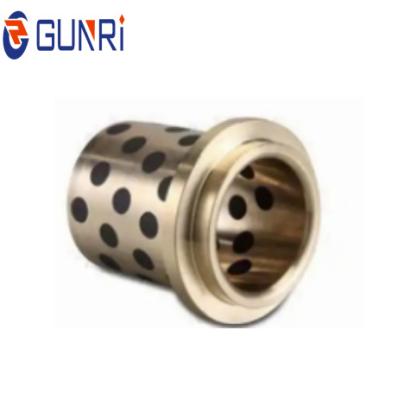 China Self Lubricating GUNRI Oilless Precision Bushing Self Lubricating Bushing Plugged Brass Slot Bushing Bushing For Graphite Copper Bronze Bushings for sale