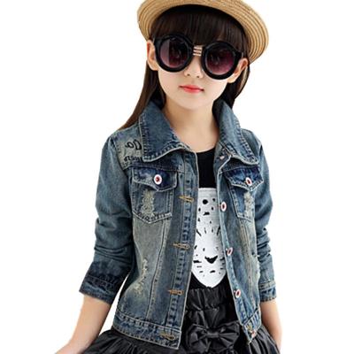 China Breathable Quality Kids Denim Coats For Girls Spring Clothes Lightweight Denim Jacket Malaysia Thailand Suits Foshan Jeans for sale