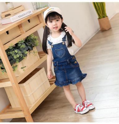 China Hot Selling Color Fade Proof Fashion Kids High Rise Denim Skirts Kids Jeans Wholesale Girls for sale