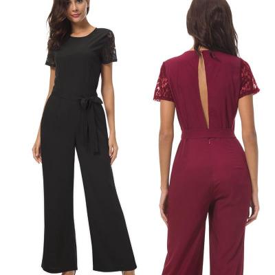 China High-end long length anti-pilling tops women one-piece overalls suits pants factory wholesale pant set for sale