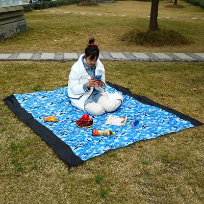 China New Portable Folding Waterproof Moisture Proof Mat Outdoor Camping Waterproof Light Duty Fashion Camouflage Picnic Plaid Beach Mat for sale