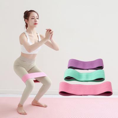 China Gym Training Fitness Grips Yoga Resistance Band Squat Cotton Beautiful Buttocks Circle Buttocks Ring Elastic Band Tension Training Pull Band for sale