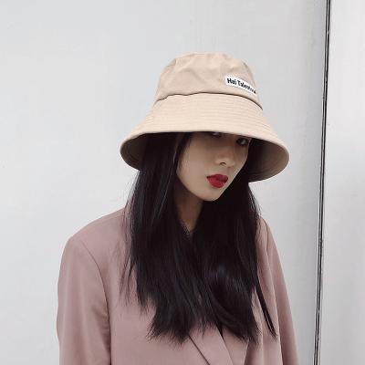 China Minimalism 2021 summer new Korean version of the sunscreen bucket hat casual wild letters for men and women for sale