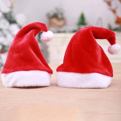 China 2021 Winter Cute Christmas Santa Claus Velvet Decoration Ornament Child's Hot Selling Hat for sale