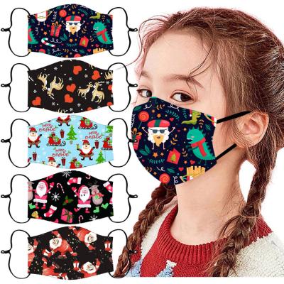 China New Home Use+office+travel 2022 Christmas Printed Children's 3d Mask Printed Washed Cotton Sports Mask Christmas Mask for sale