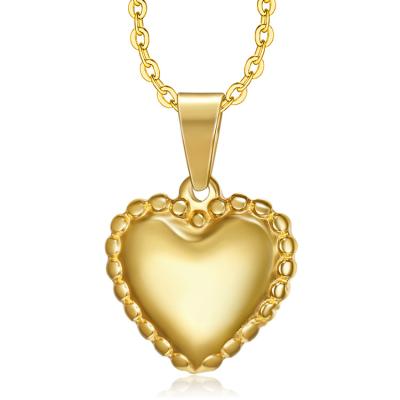 China FASHIONABLE Design Valentine's Day Gift Stainless Steel Pendant Necklace Elegant Lovers 18k Gold PVD Plated Necklace for sale