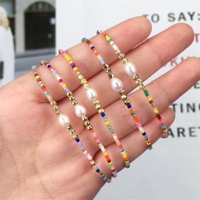 China 2021 Japanese Miyuki Glass Seed Beads Freshwater Pearl Rice Bead Bracelet New Arrival FASHIONABLE Design Bracelet for sale