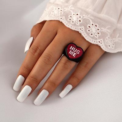 China Wholesale Fashion TRENDY Ring Women Sweet Plastic 