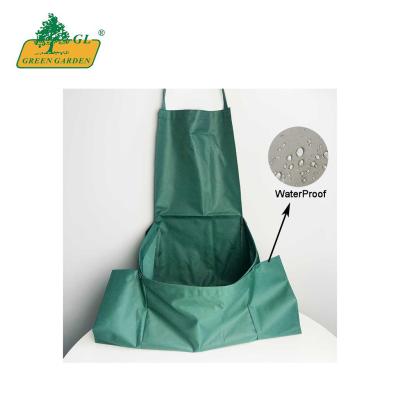 China Best Quality Eco-friendly Garden Apron With Big Deep Pocket Foldable Bag Pouch Apron For Vegetable Harvest for sale