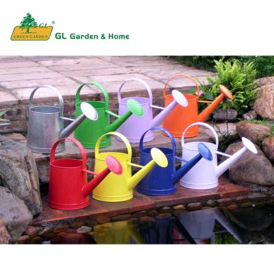 China Carrrying Handle Indoor Garden Flower Plant Wholesale Customized Watering Handle Can Metal Watering Can for sale