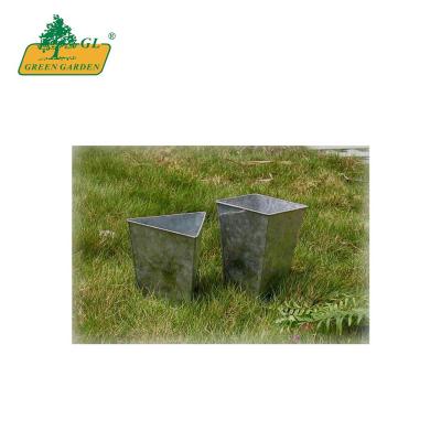 China High Strength New Design Cheap Price Galvanized Planter Outdoor Plant Planters Flower Pots Galvanized Planter 20 x 20(H)cm for sale