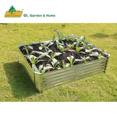 China Wholesale Simply Galvanized Iron Green Plant Flower Beds Raised Vegetable Garden Raised Flower Beds for sale