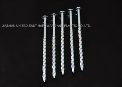 China Electro Galvanized Screw Shank Nails Strong Grip , 1-1 / 2” X BWG 14 Galvanised Twist Nails for sale