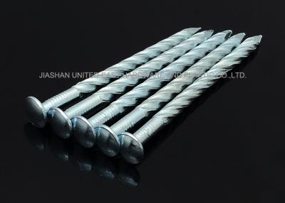 China Sharp Point Galvanized Twist Shank Nails , 5”X BWG6 Round Head Screw Shank Nails for sale