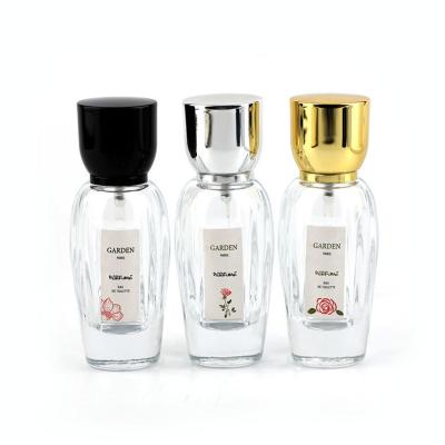 China Cosmetic Luxury Perfume Bottle For Women 30ml Screw Cap Gold Perfume Glass Custom Bottle For Packaging for sale