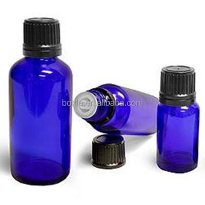 China Perfume for blue glass bottles with screw cap 30ml colat essentialoil blue glass bottle with white screw cap for sale