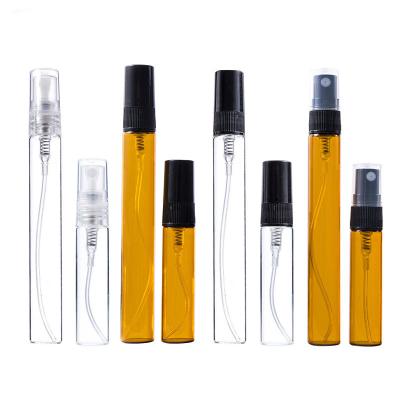 China 2ml 3ml 5ml 10ml Plastic Spray Bottle Recyclable Perfume Sample Bottle Spray Press Type Subbottling Test Size for sale