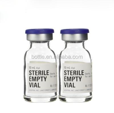 China Injection Cosmetic Medical Clean Glass Vials With Rubber Stopper for sale