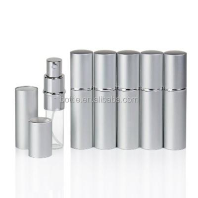 China New High Quality5ml 10ml 12ml 15ml Empty Refillable Silver Perfume Atomizer Spray Bottle Of Personal Care for sale