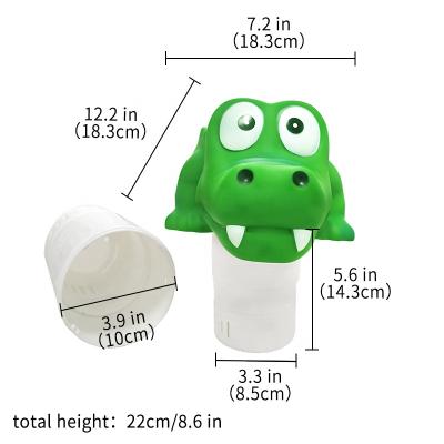 China DAVEY Swimming Pool Plastic Chlorine Floater, Floating Chlorine Dispenser Crocodile for sale