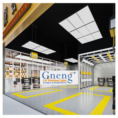 China Luxury High Brightness Led Ceiling Panels Lamp With Customized Logo Car Workshop Light Garage Lamp for sale