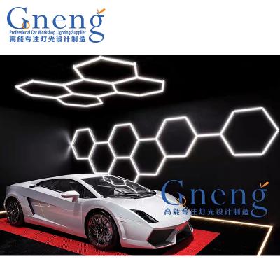 China Professional Customized Hexagon Led Light For Showroom Led Workshop Light Car Detailing Lights ZT/C202-5hex for sale