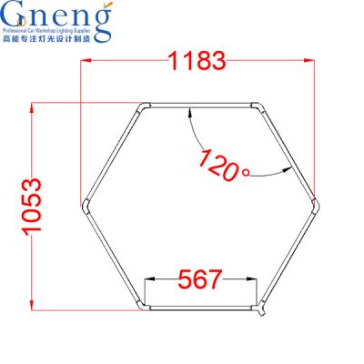 China DIY Assembling Hex Lights ZT/C202-1 China Factory Sample LED Detailing Work Light Light For Garage for sale