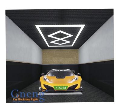 China Gonengo One Step Connection No Shade Garage Lamp CRI Aluminum Housing Car High Detailing Lighting W2542mm*L4893mm for sale