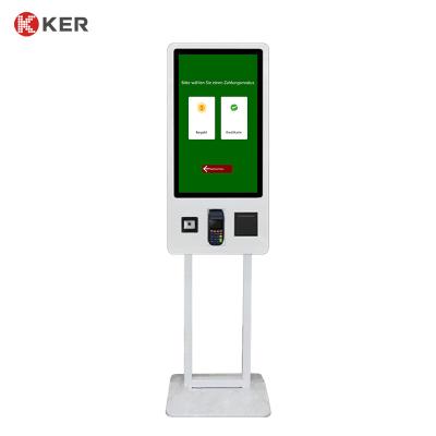 China 27 Zoll Multifunktionsselbstservice-Kiosk-Stand-Boden-Selbstservice-Auftrags-Kiosk zu verkaufen