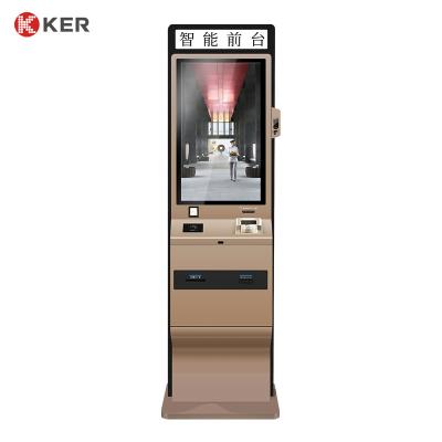 China Customize Ic Id Card Reader Card Issuer Qr Code Scanner Hotel Terminal Self Service Kiosk for sale