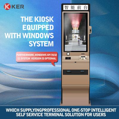 China KER smart hotel self-check-in machine facial recognition system service terminal self-check-out all-in-one for sale