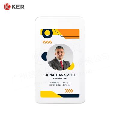 China Office Electronic Employee Digital Work Badge PVC Plastic Employee Job Personal Photo Name Badge ID Cards for sale