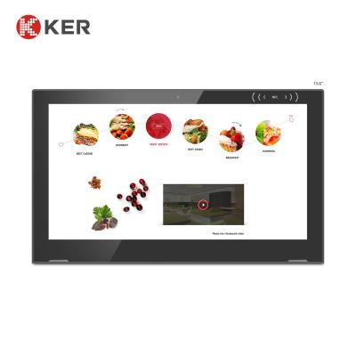 China Pulgada L pedido de la tableta 7 de WL1512T 15,6” Android del menú de la comida del Lcd de la señalización de Digitaces de la tableta de Android de la forma para los restaurantes en venta