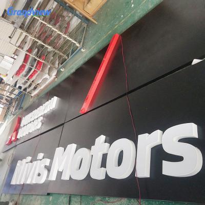 China Outdoor and indoor use waterproof led shop front sign letter acrylic plastic display board acrylic board and stainless steel material for sale