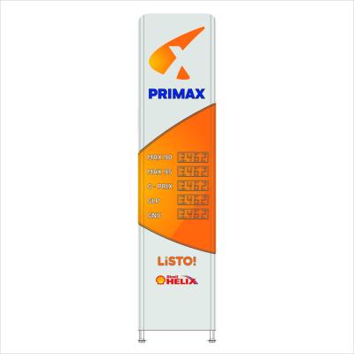 China Outdoor Led Digital Billboard Sign Gas Price Advertising Prefab Aluminum Double Sided Gas Station Pylon Sign Any Size for sale