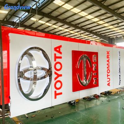 China Customized large size outdoor aluminum alloy style pylon sign for advertising for sale